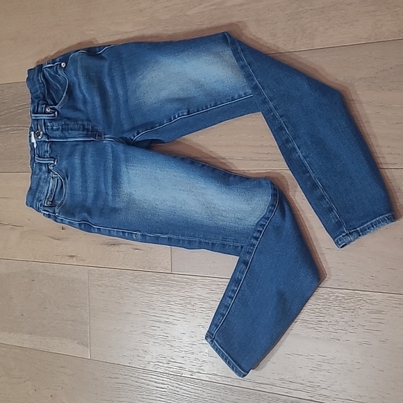 Good American Jeans Women's sz 4/27 Good Leg Crop Mid Rise Indigo Denim Jeans - Picture 1 of 14